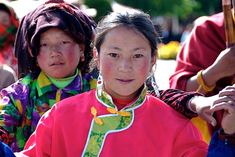 Children on Barkhor Square