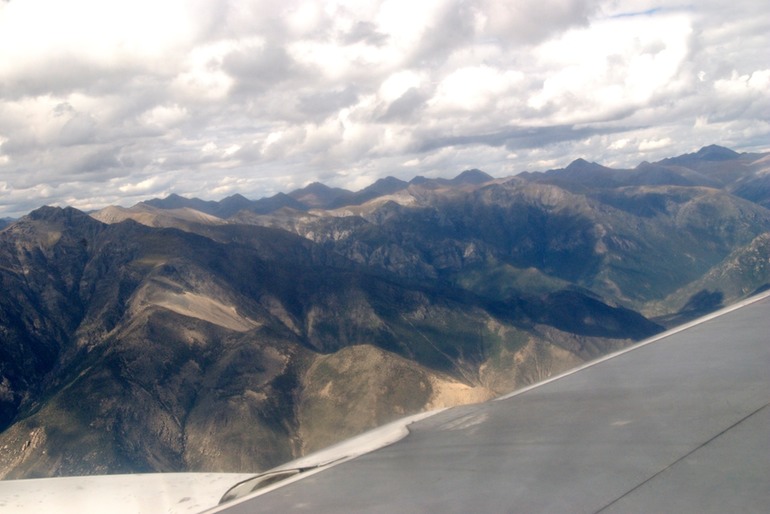 Flying into Tibet