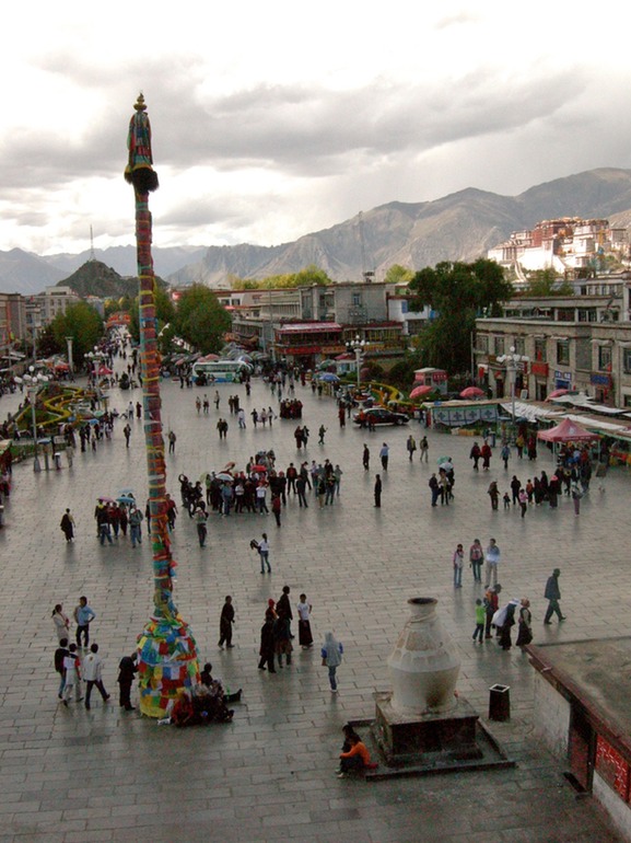Jokhang Plaza from Jokhang Temple Roof