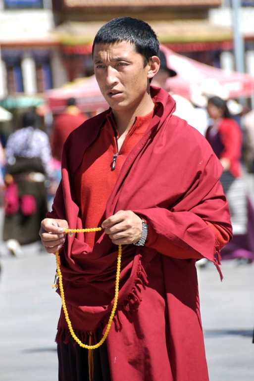 Monk in Barkhor Square