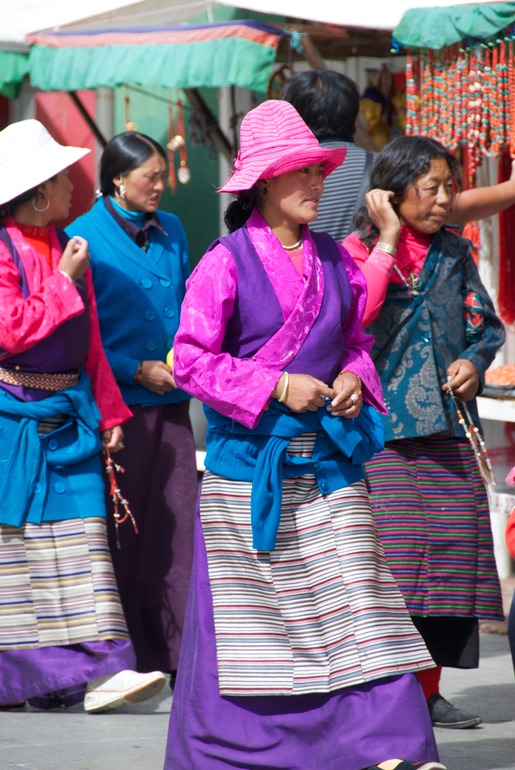 Pilgrims on Barkhor Street