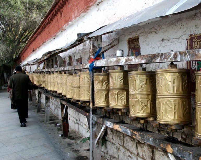 Prayer Wheels near Potala Palace